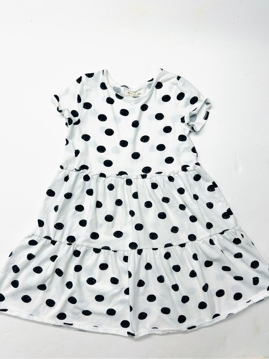 Tucker + Tate Other - Tucker + Tate White Tiered Soft Dress with Black Polka Dots